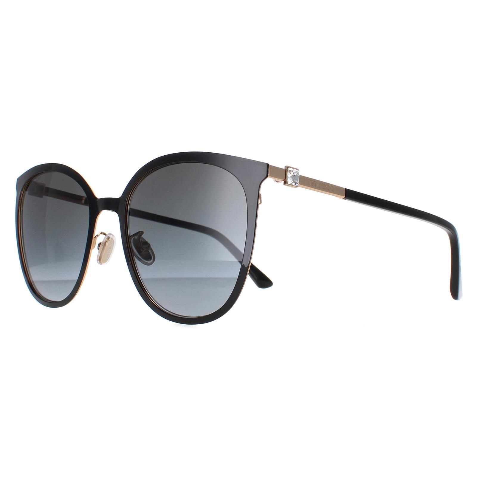Jimmy Choo Cat Eye Black Gold Dark Grey Gradient ORIA/G/SK image 2