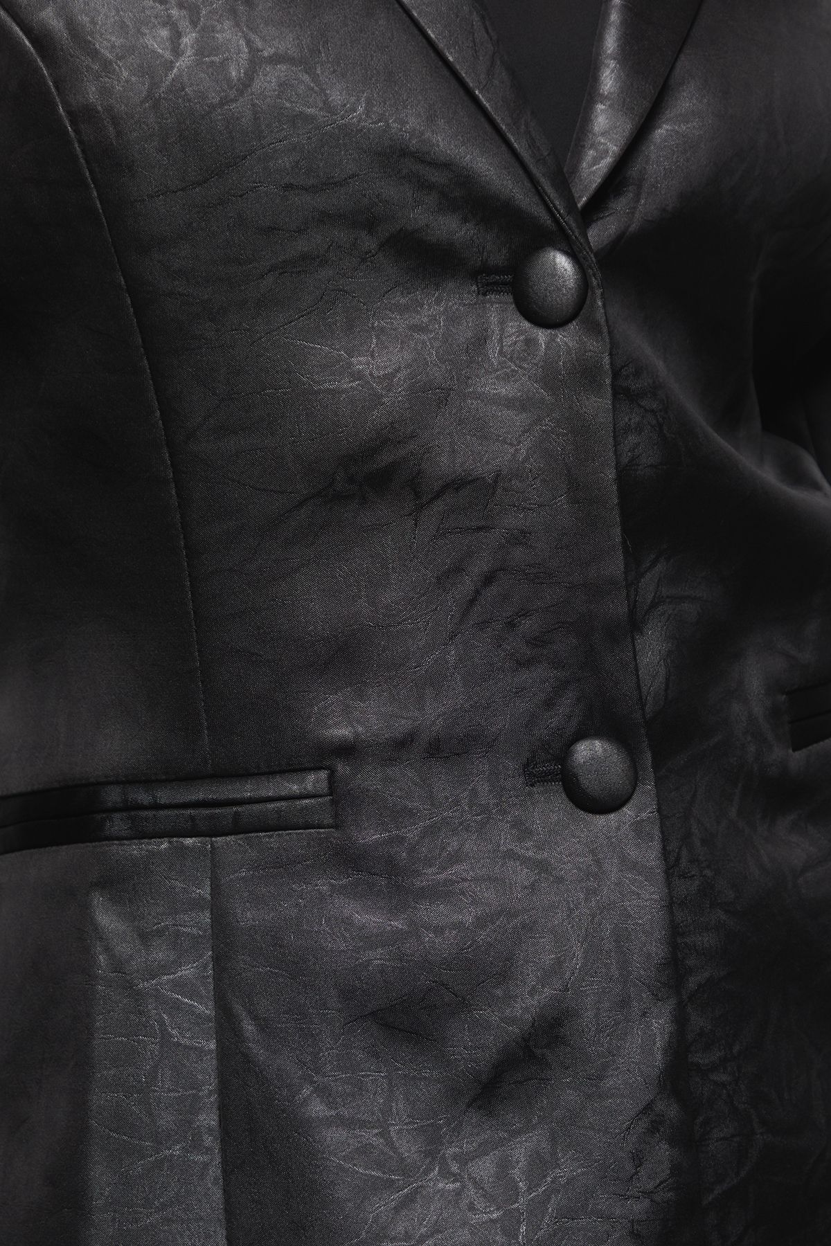 Dorothy Perkins Textured Satin Single Breasted Blazer Black image 5