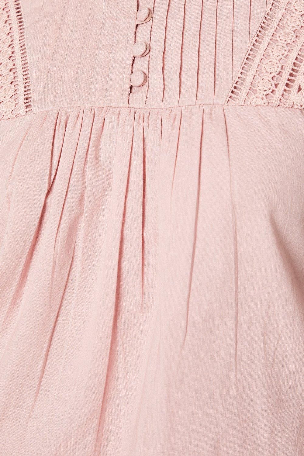 Oasis Lace Insert Broderie Blouse Blush image 5