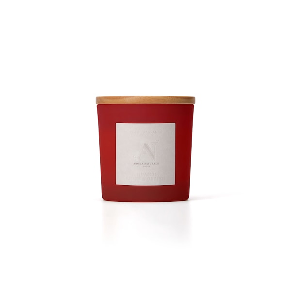 Aroma Naturals Frosted Decadence Glass Candle - Vanilla Bean Scent