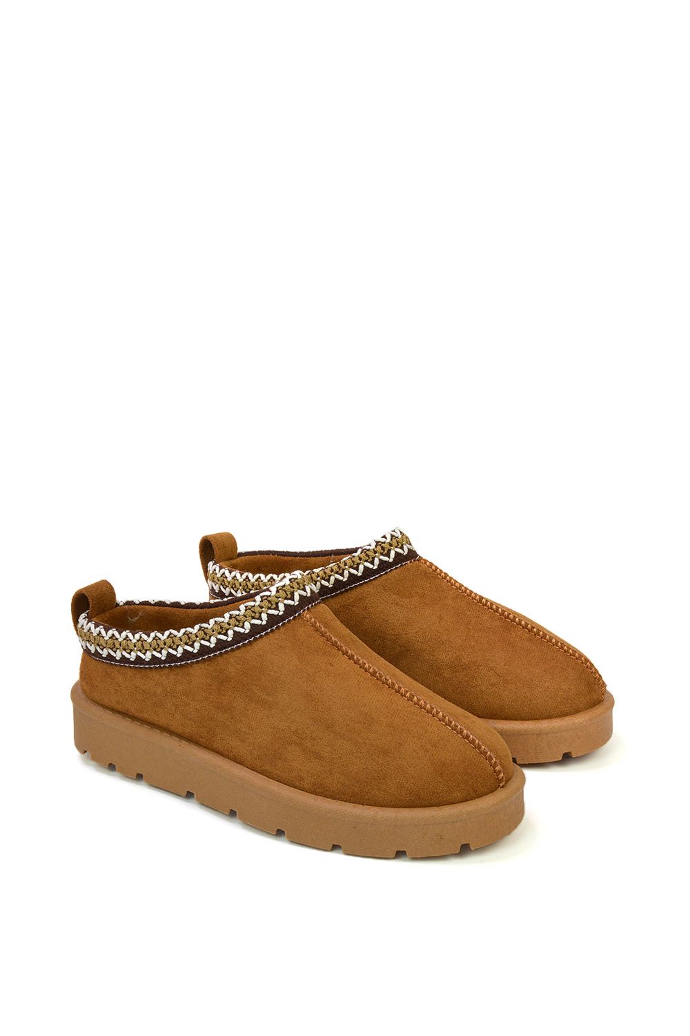 XY London 'Zoe' Aztec Faux Fur Slip On Micro Slippers image 3