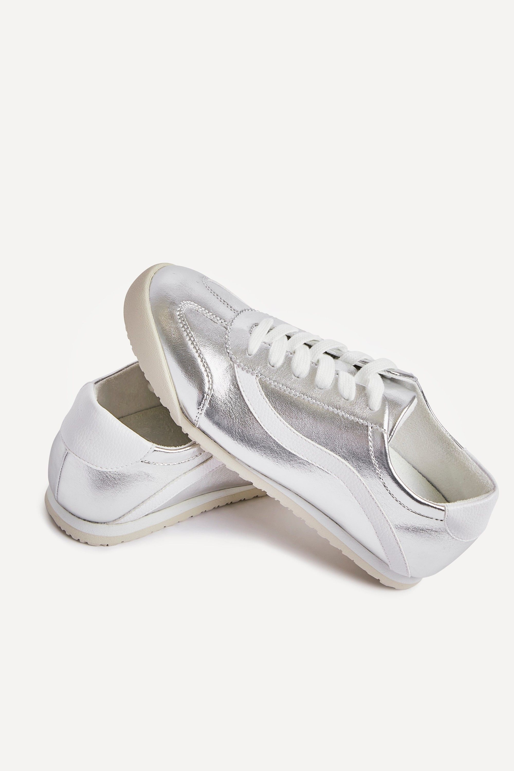 Linzi Flash Silver Retro Style Trainers image 5