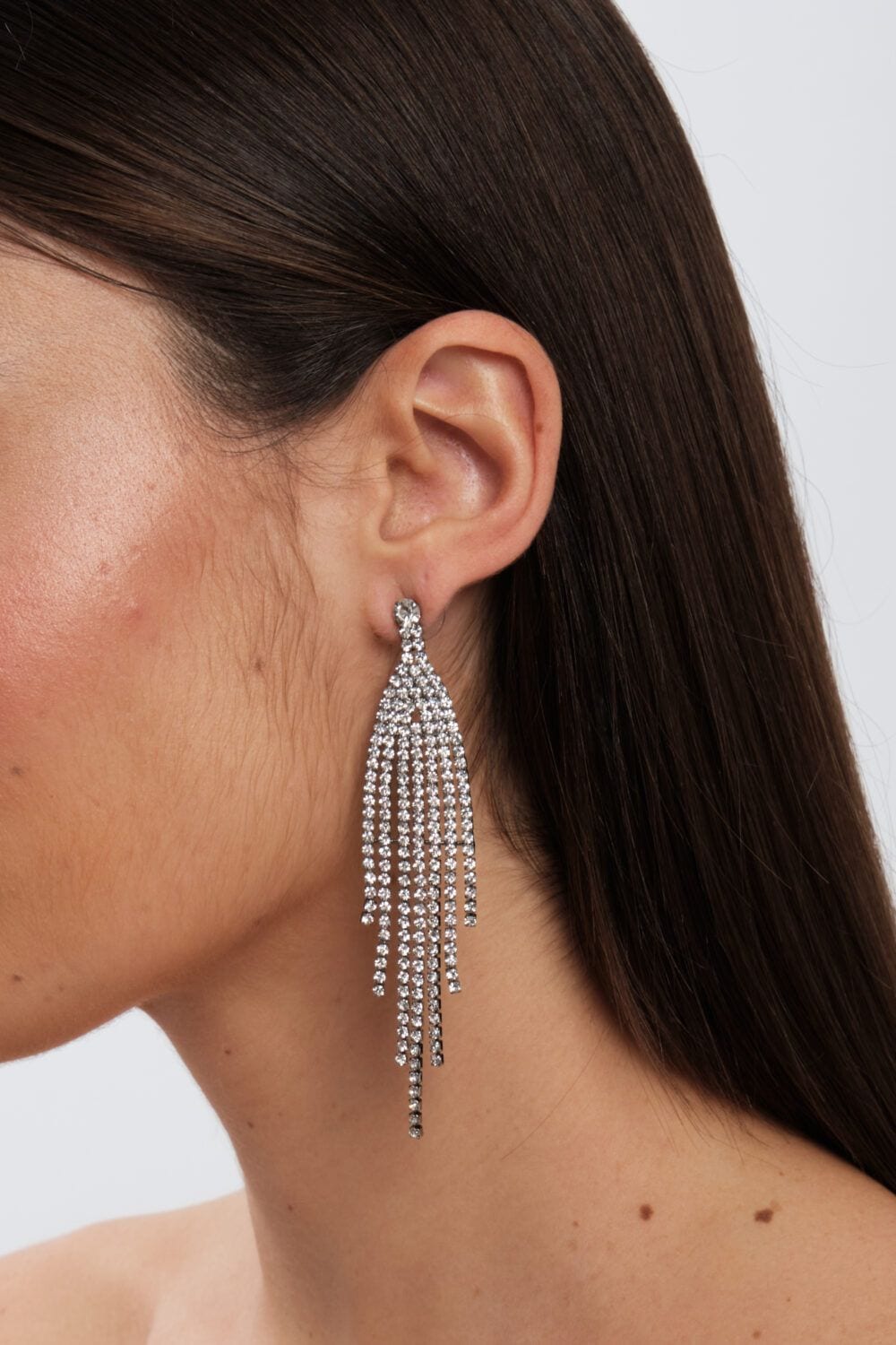 Jon Richard Hematite Plated And Crystal Statement Earrings image 2