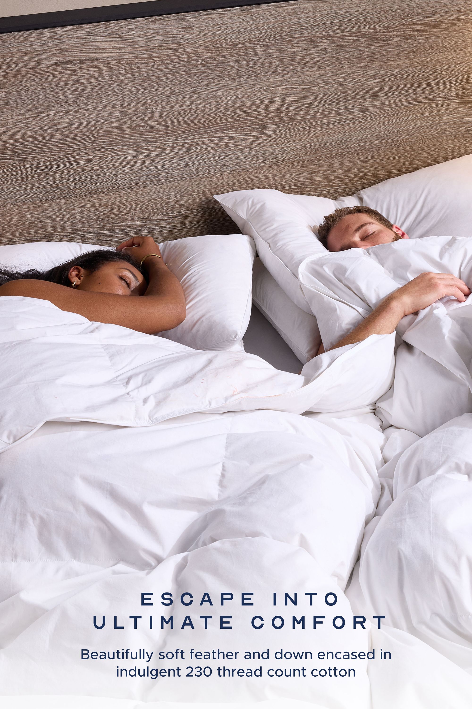 Snuggledown 1 Pack Hotel Goose Feather & Down Back Sleeper Pillow image 2