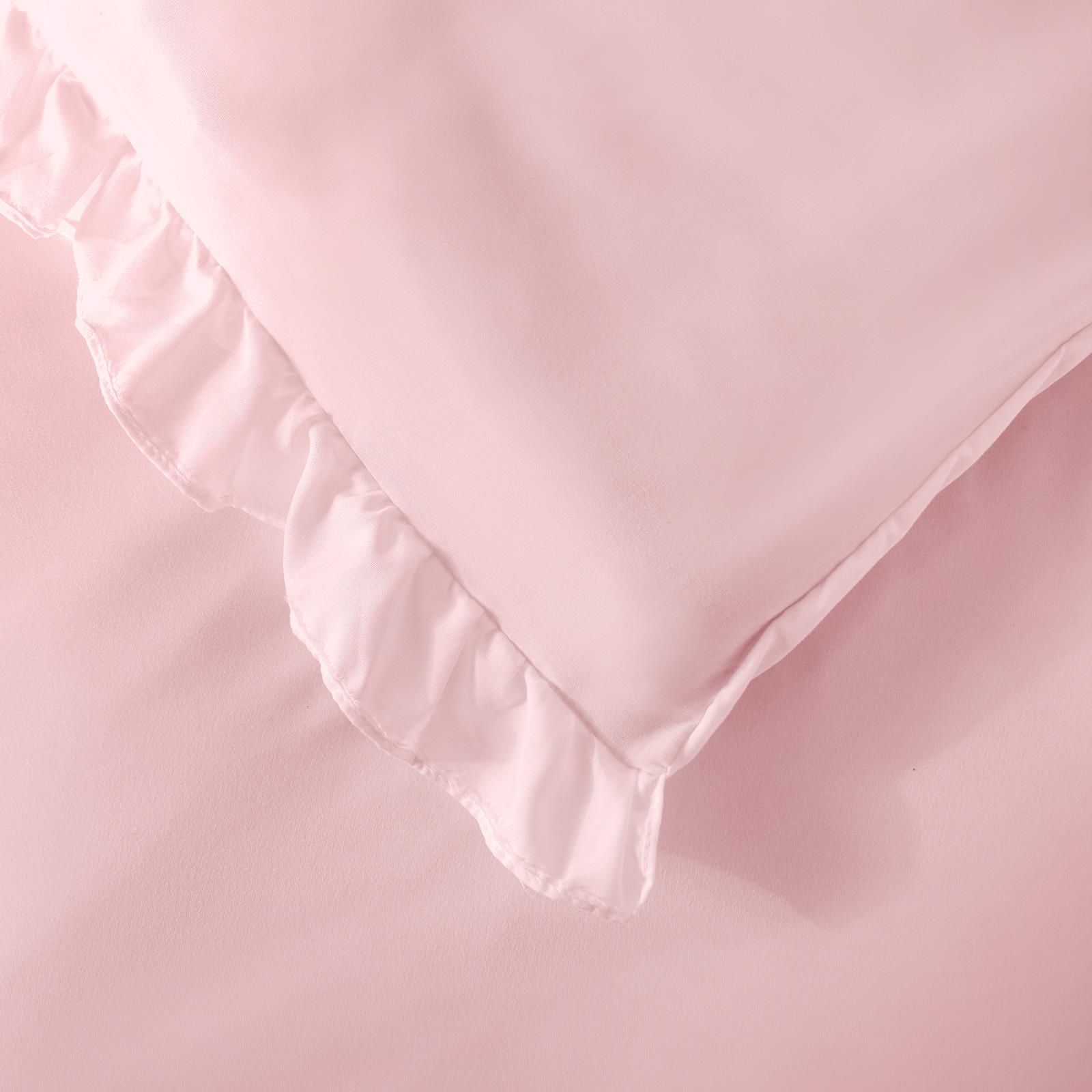 OHS Frill Edge Decor Duvet Cover with Pillowcase Bedding Set image 5