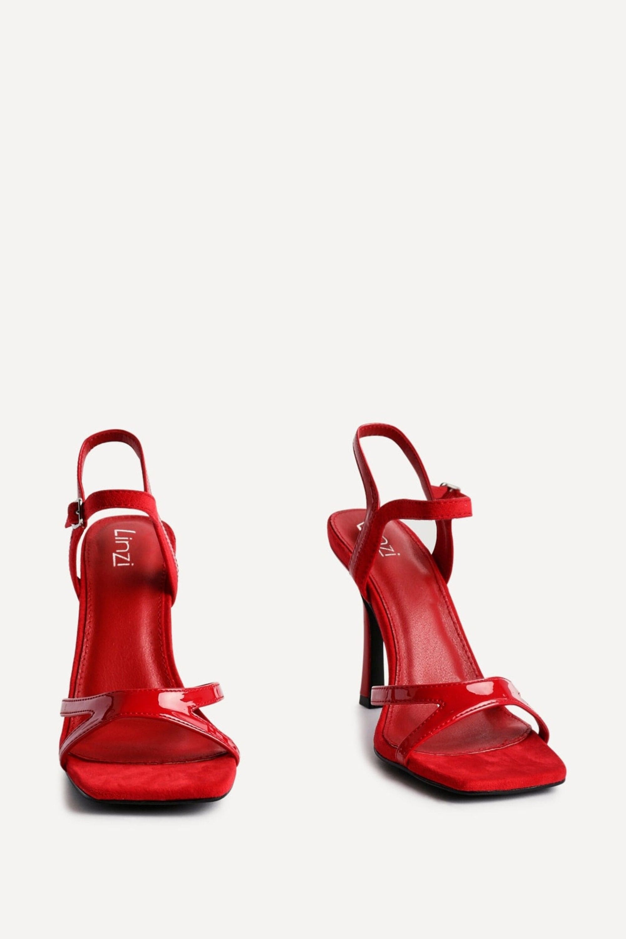 Linzi Empress Red Patent Stiletto Heeled Sandal image 3