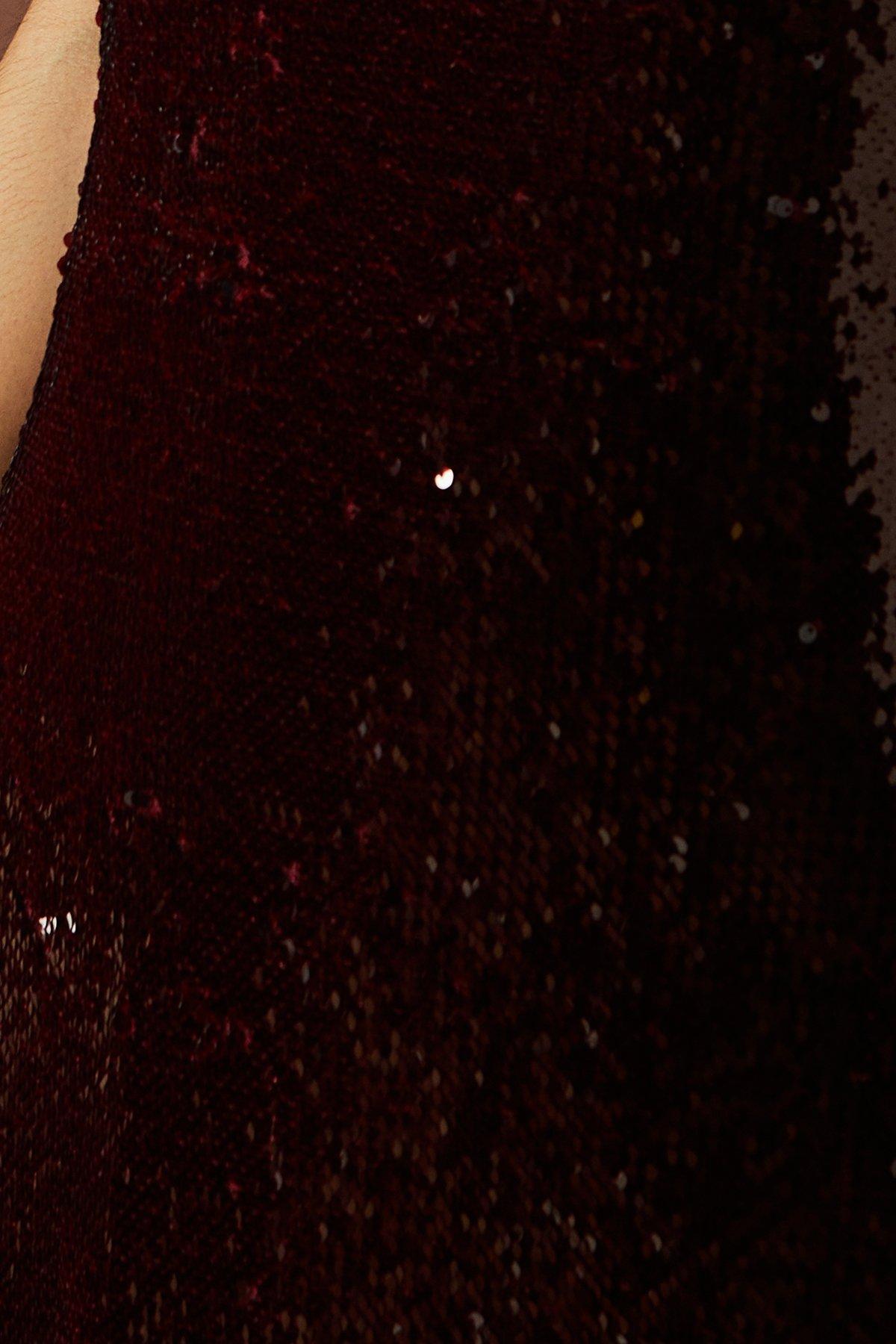 Oasis Occasion Clear Sequin Bandeau Maxi Dress Wine image 5