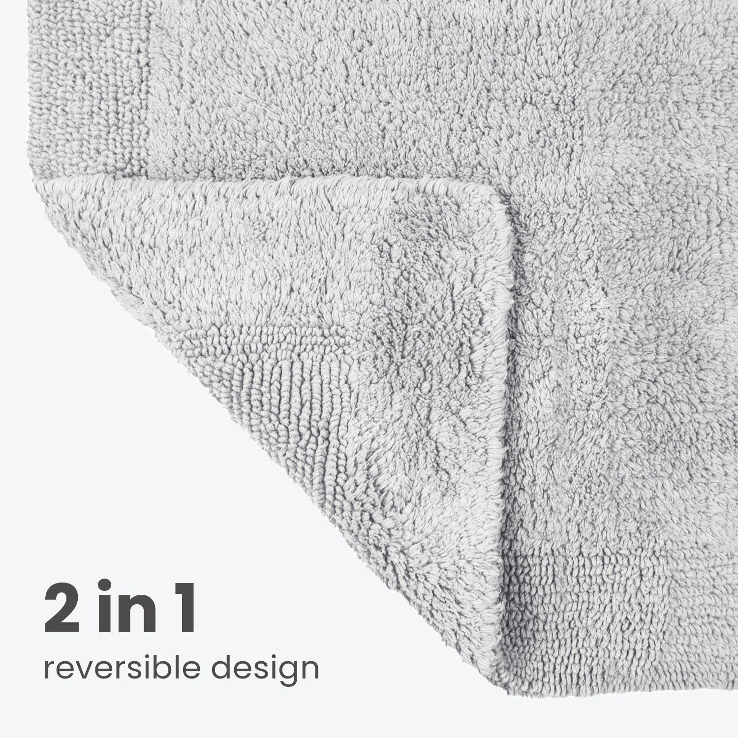 Allure Bath Fashions Elegance Reversible Heavyweight Bath Mat image 4