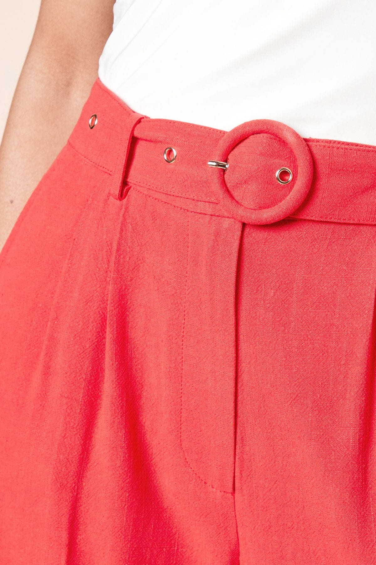 Dorothy Perkins Belted Wide Leg Trouser Red image 4