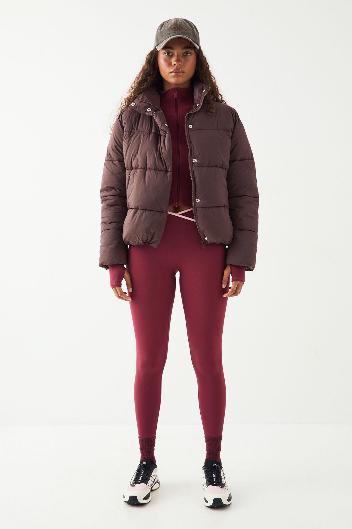 DSGN Studio DSGN Studio Sport Zip Through Puffer Coat Chocolate image 5