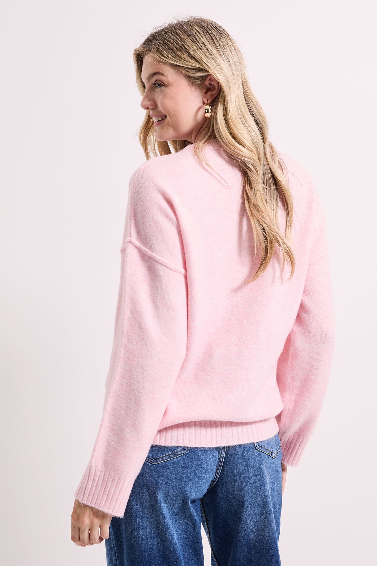 Dorothy Perkins Relaxed Crew Jumper Light Pink image 4