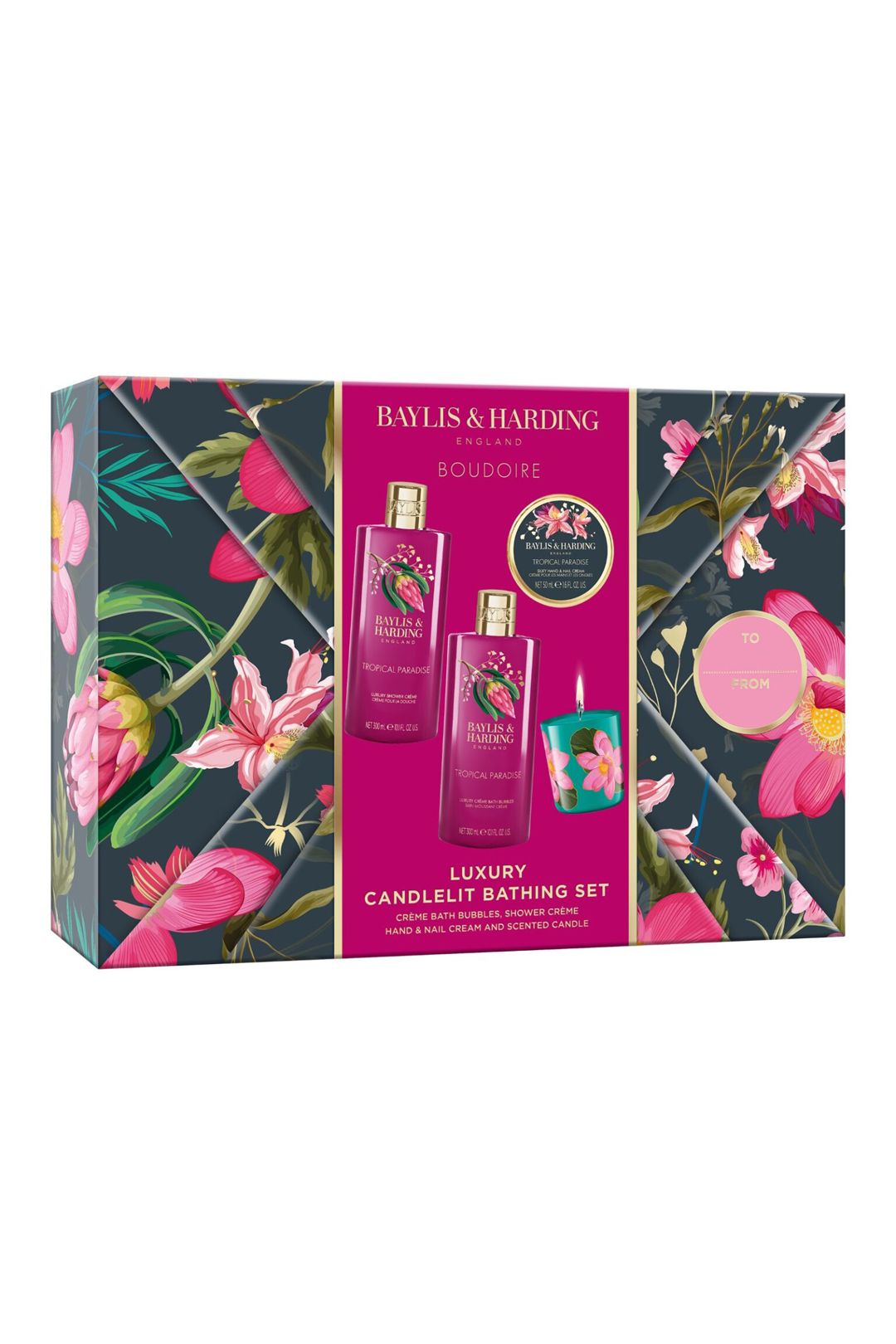 Baylis & Harding Boudoire Gift Wrapped Candlelit Gift Set Multi image 2