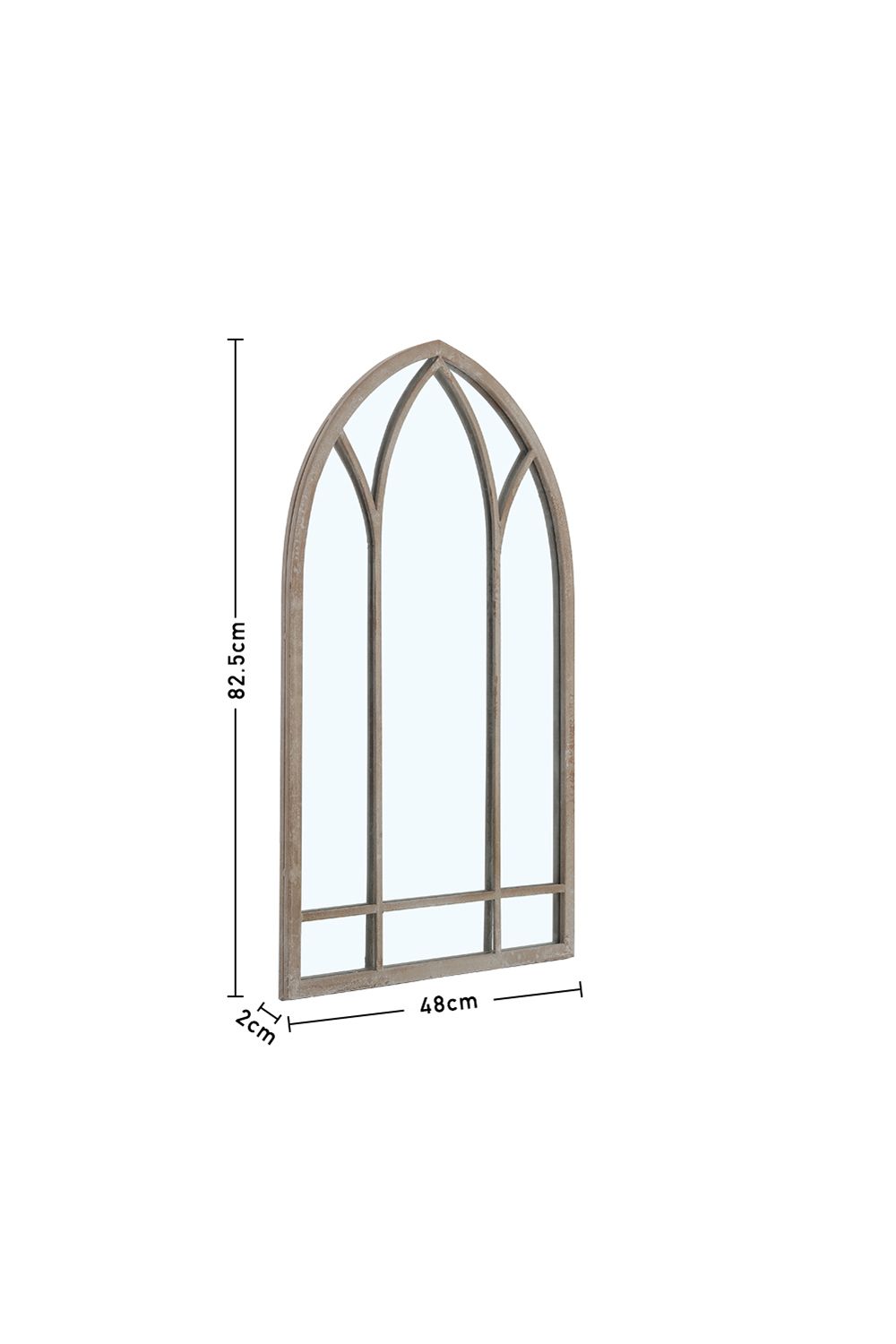 Living and Home Arched Garden Decorative Window Mirror with Metal Frame image 3