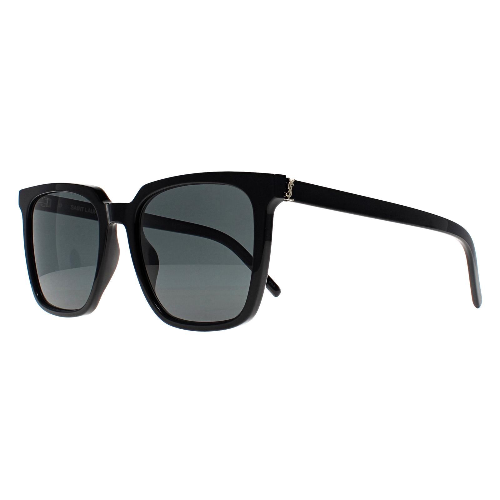 Saint Laurent Square Shiny Black Dark Grey SL M146 image 2