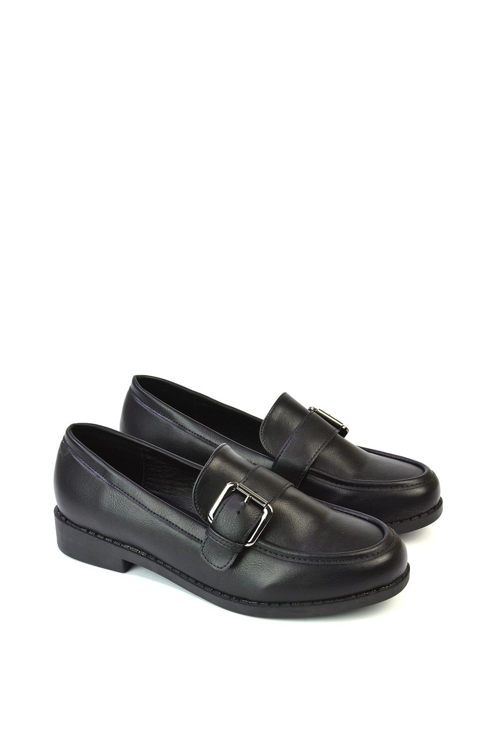 XY London 'Kali' Buckle Up School Shoes Loafers With Chunky Soles image 5