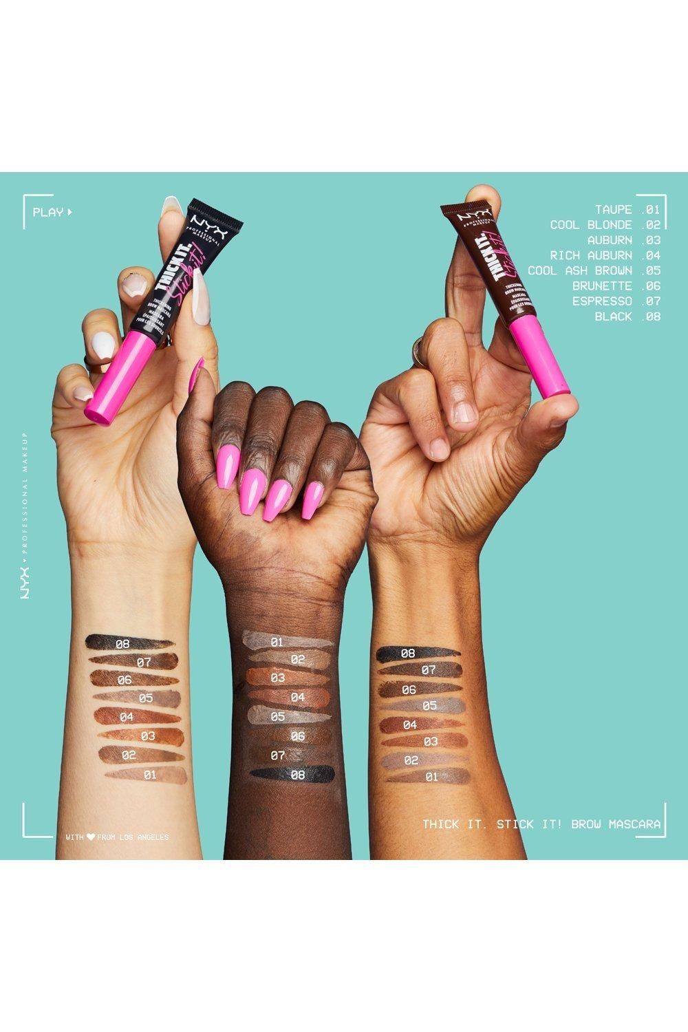 NYX Professional Makeup Thick It. Stick It! Brow Mascara Auburn image 4