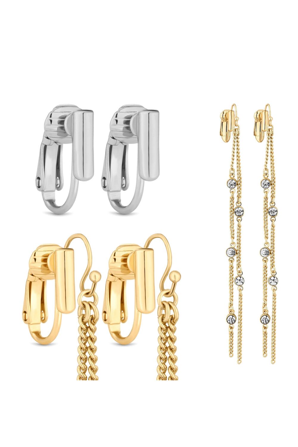 Jon Richard Two Tone Pierced Earring Converter Pack of 2 image 2