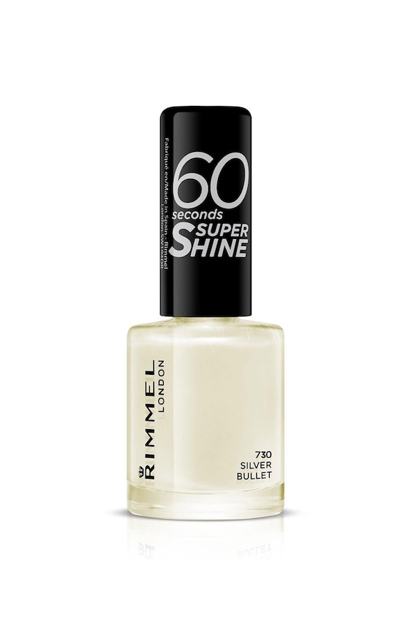 Rimmel London 60 Seconds Super Shine Nail Polish Silver Bullet