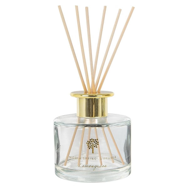 Nicola Spring 200ml Lemongrass Reed Diffuser - Fruity Summer Scent Jar