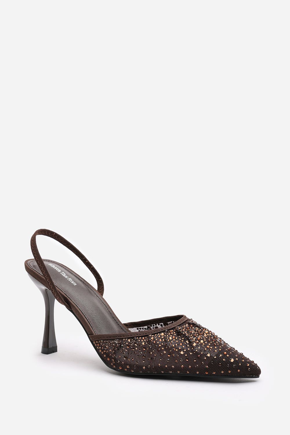 Where's That From 'California' Diamante Mesh Pointed Toe Sling Back Heel image 4