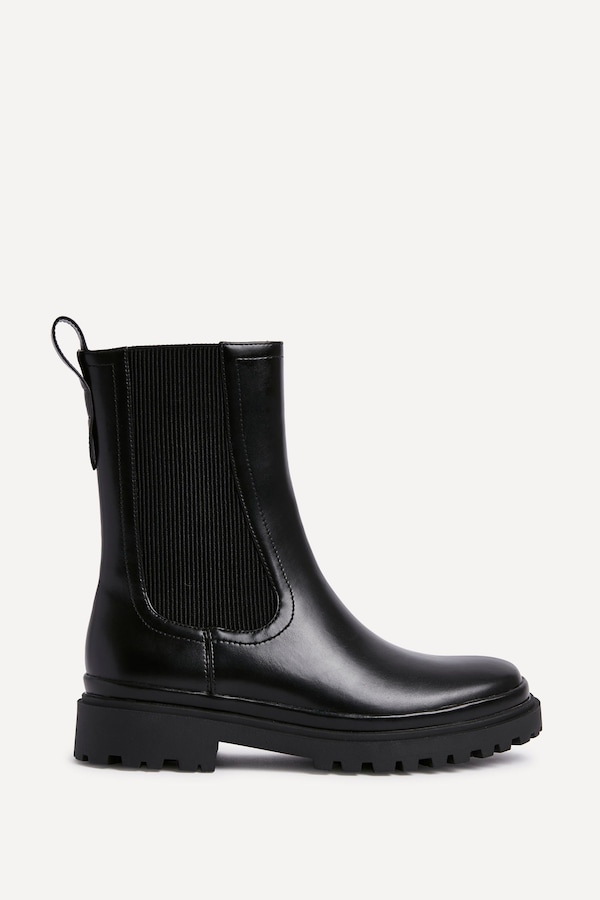 Linzi Command Black Chunky Chelsea Boots