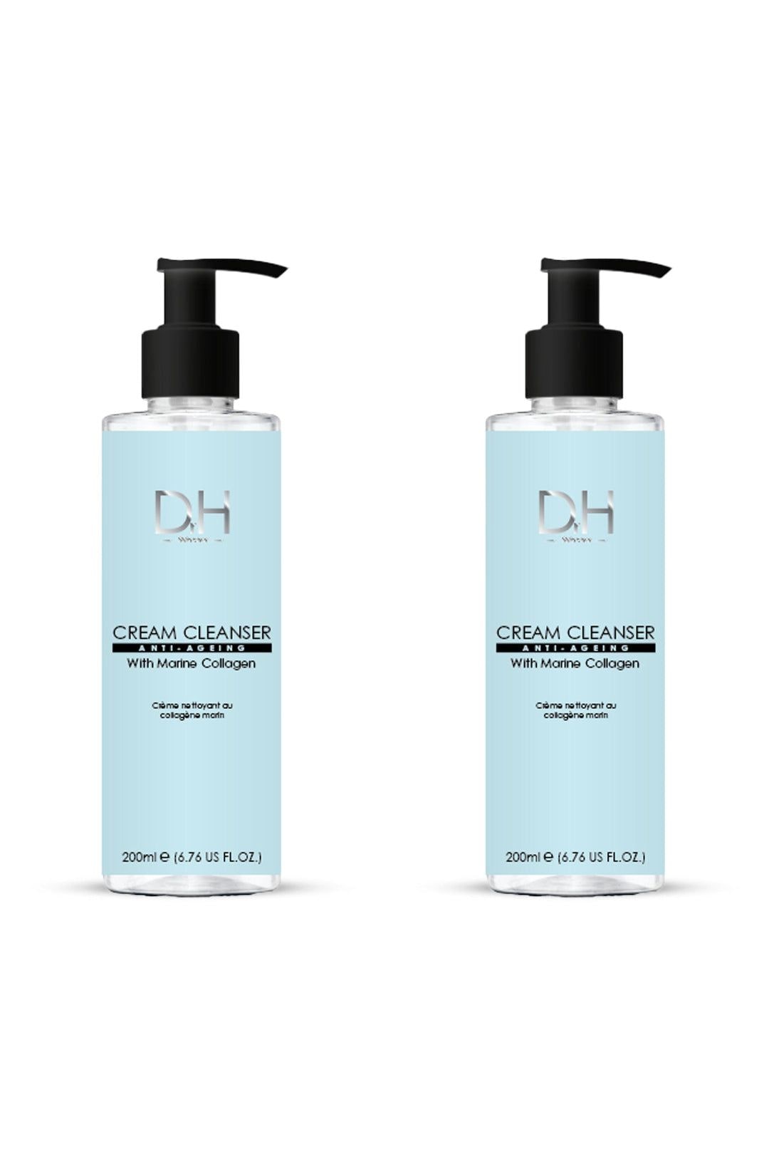 Dr H Cream Cleanser with Marine Collagen 200ml x 2 Duo Set image 1