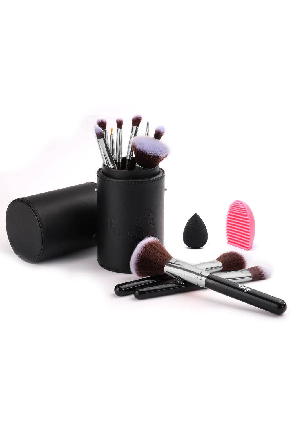 Living and Home 12 Pcs Professional Makeup Brush Set with Makeup Sponge and Brush Egg image 6