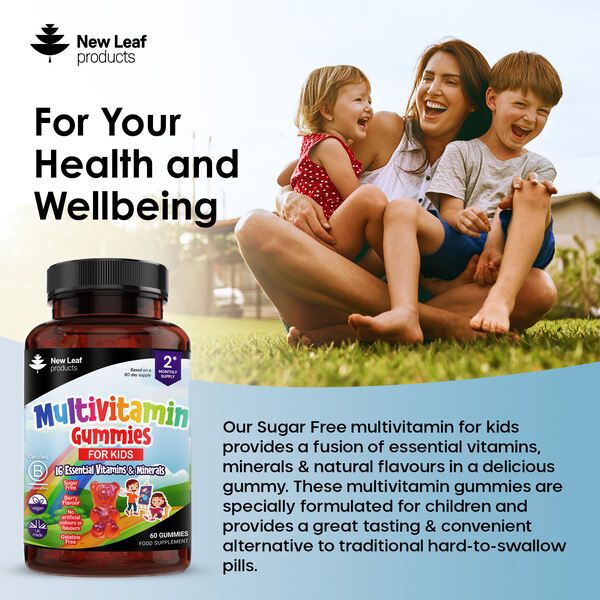 New leaf health New Leaf Products Multivitamin Gummies For Kids - Essential Daily Chewable Vitamins & Minerals 60 Vegan Gummies image 3