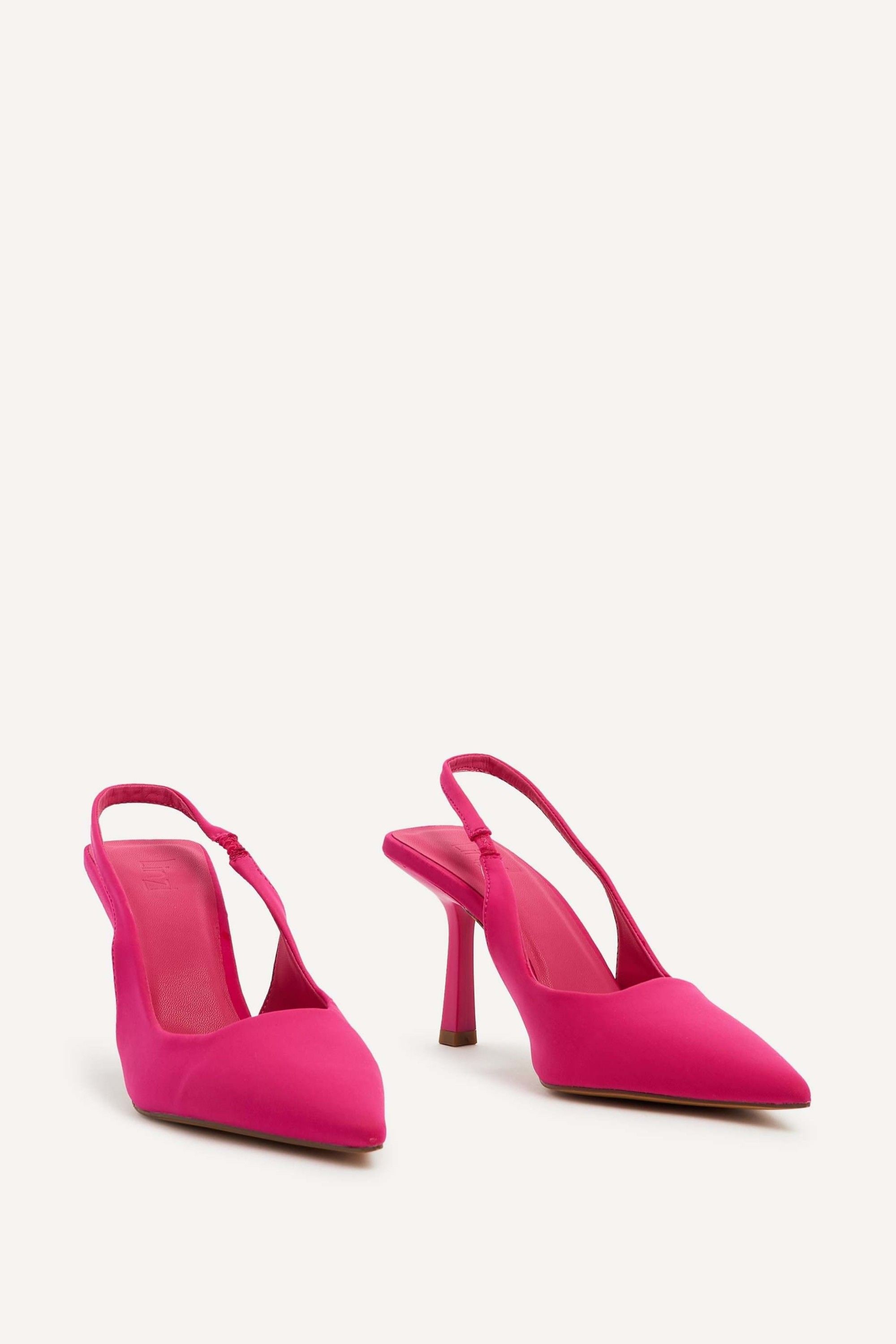 Linzi Fling Hot Pink Lycra Sling Back Court Heel image 4
