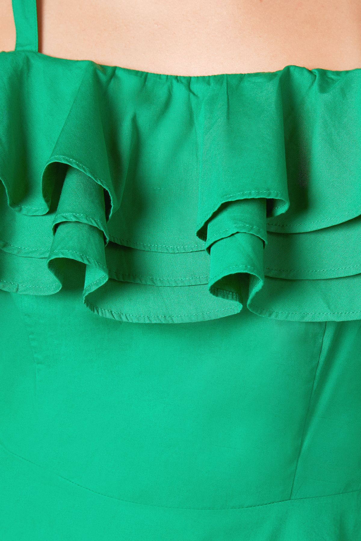 Dorothy Perkins Frill Front Strappy Maxi Dress Green image 4