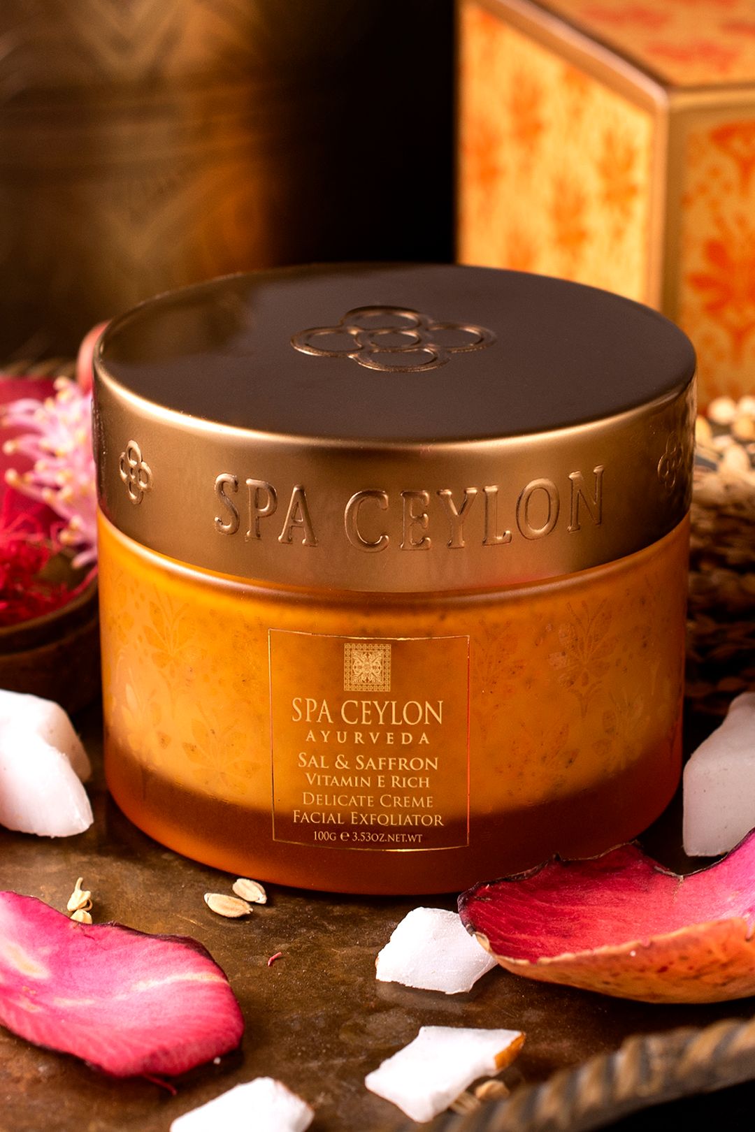 Spa Ceylon Sal & Saffron - Vitamin E Rich - Delicate Creme Facial Exfoliator 100g image 2