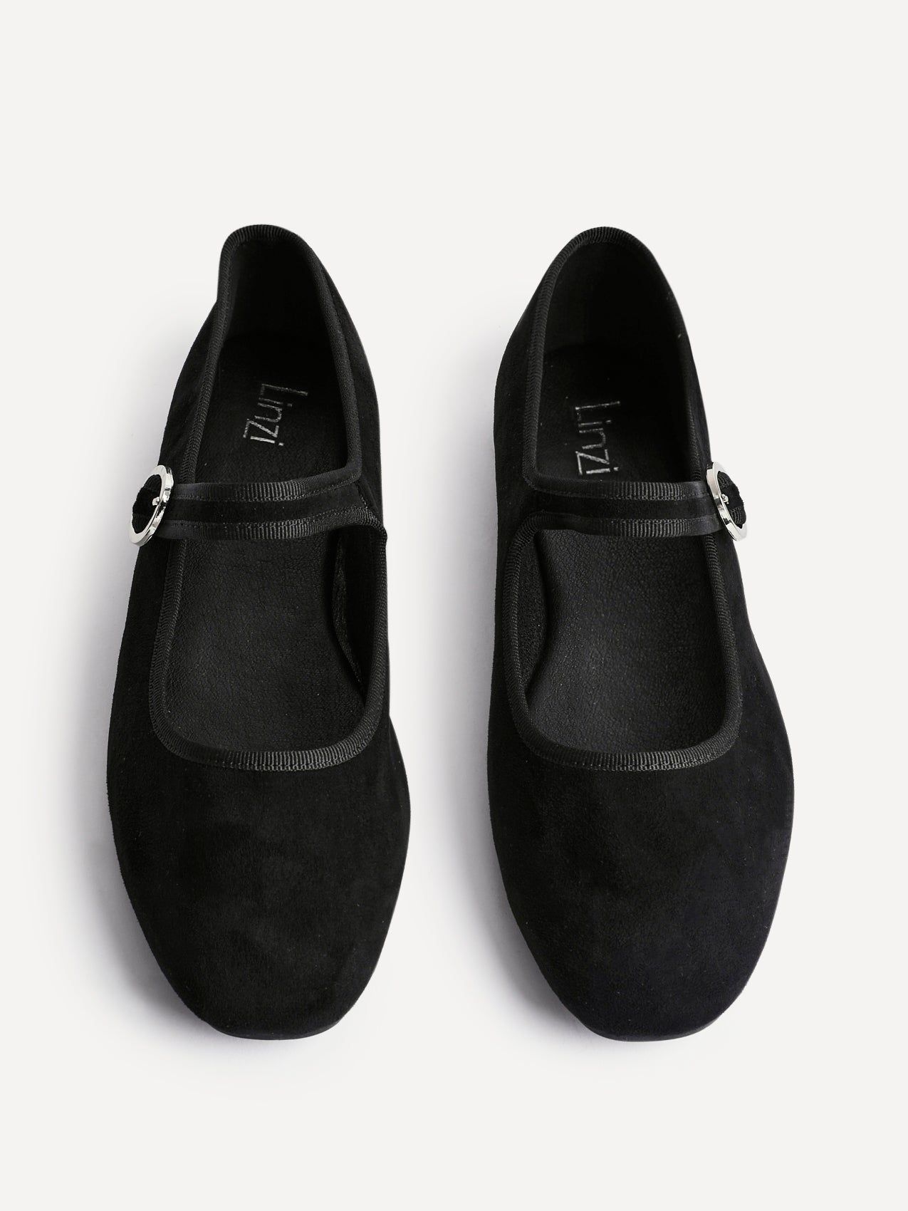 Linzi Graceful Nude Faux Suede Ballet Pumps image 5