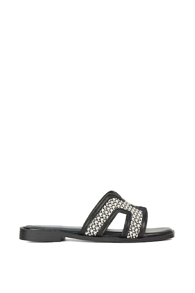 XY London 'Lola' Cut Out Strap Flat Slip On Slider Sandals