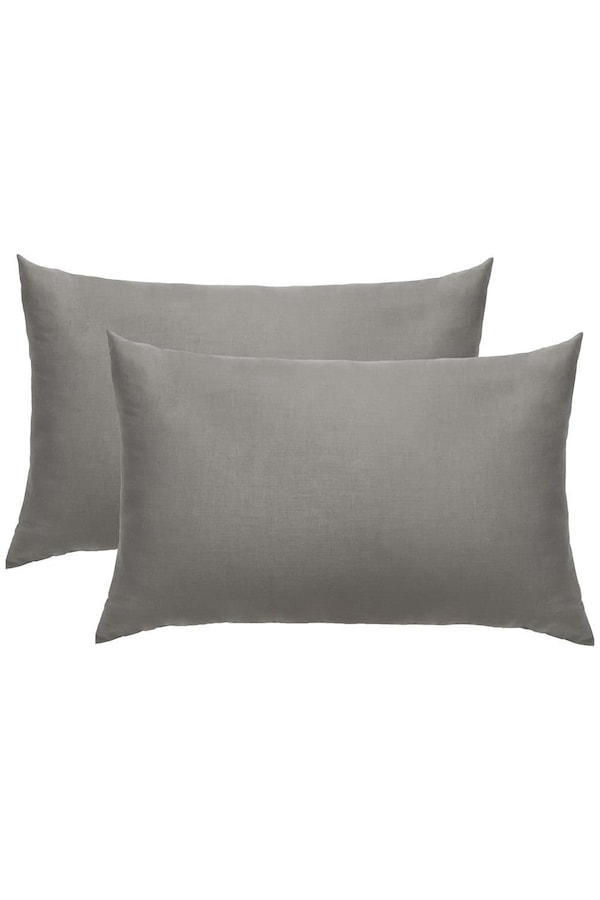OHS 2 x Soft Plain Cotton Housewife Pillowcases