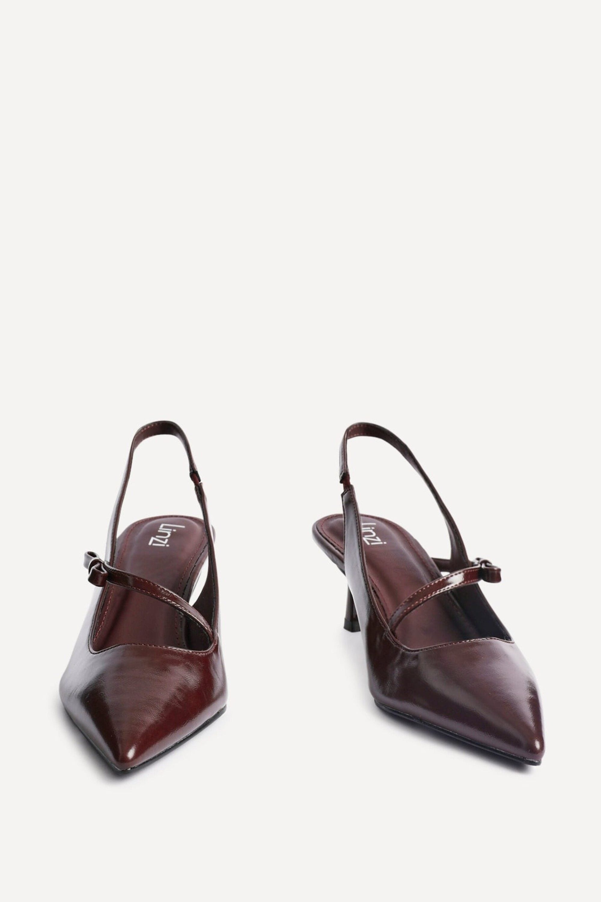 Linzi Timeless Burgundy Faux Leather Court Heel image 3