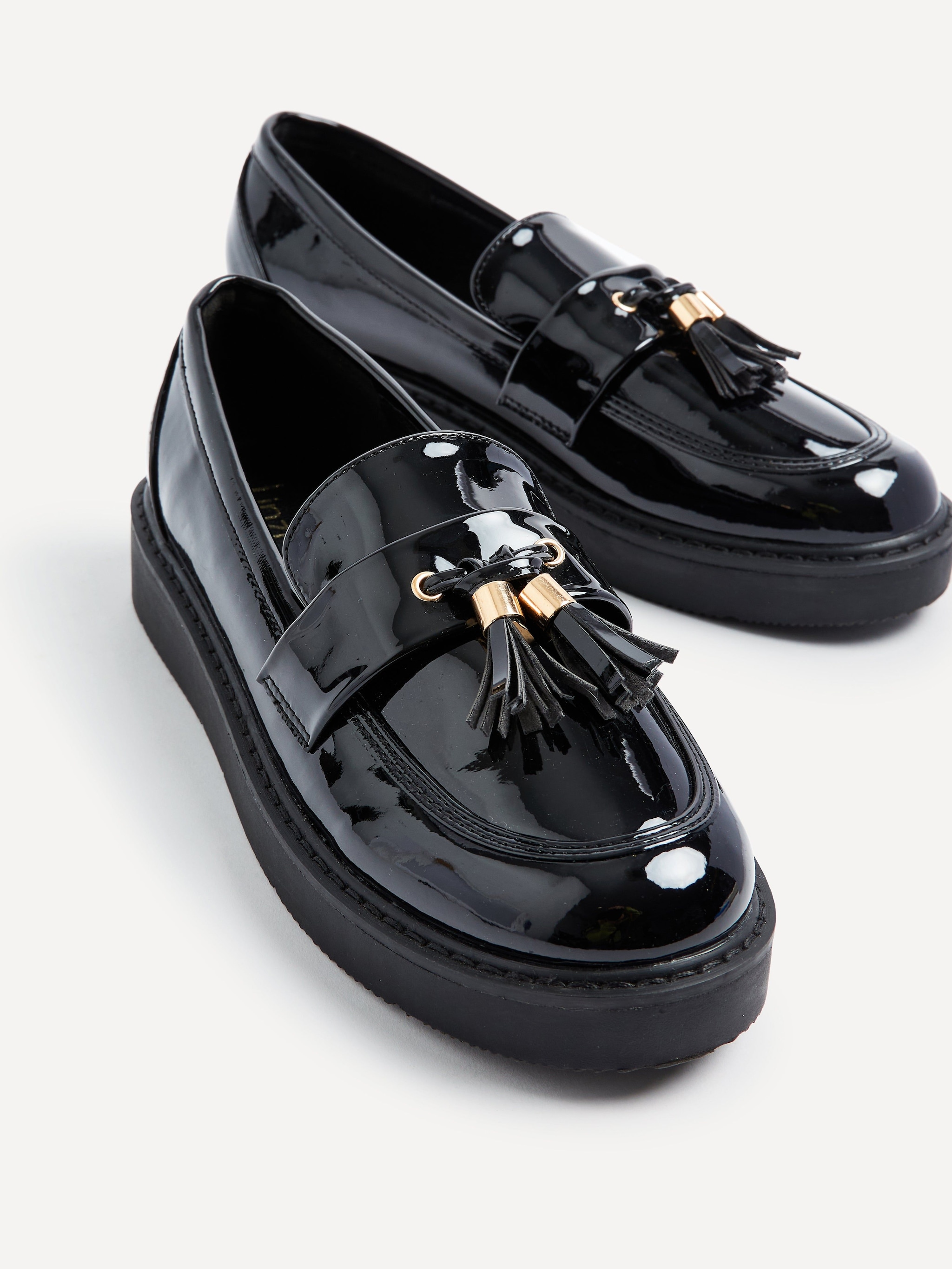 Linzi Gemina Black Faux Patent Loafer image 4
