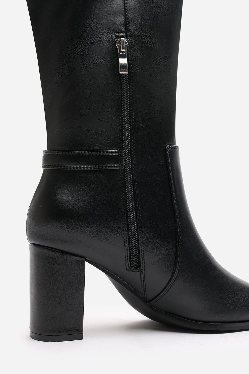 Where's That From 'Xenia' Knee High Heeled Boots With Side Zip image 5