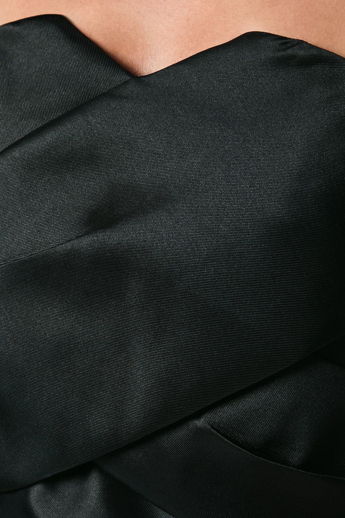 Coast Bandeau Twill Bow Back Bridesmaid Dress Black image 5