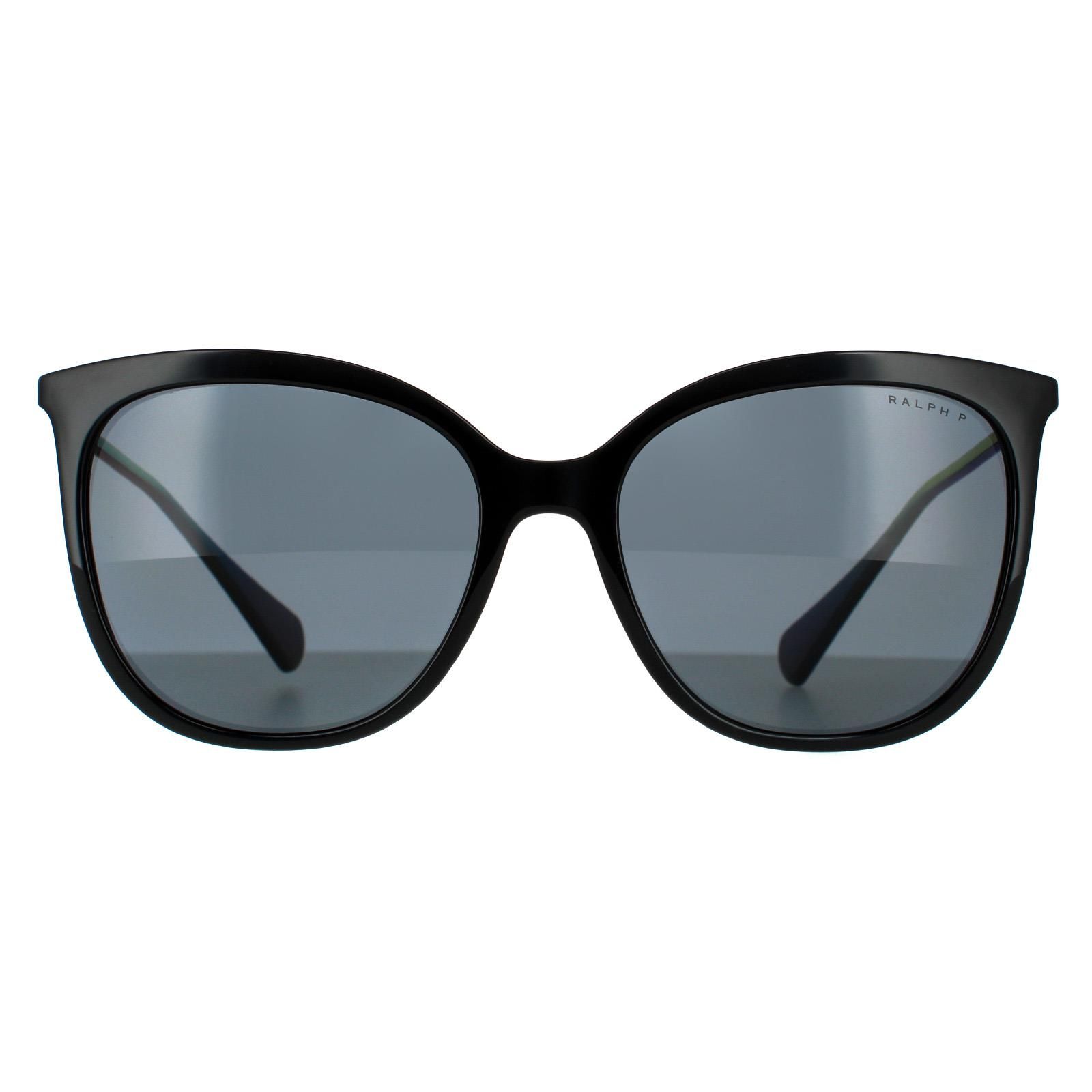 Ralph by Ralph Lauren Butterfly Shiny Black Dark Grey Polarized RA5248 Sunglasses image 1