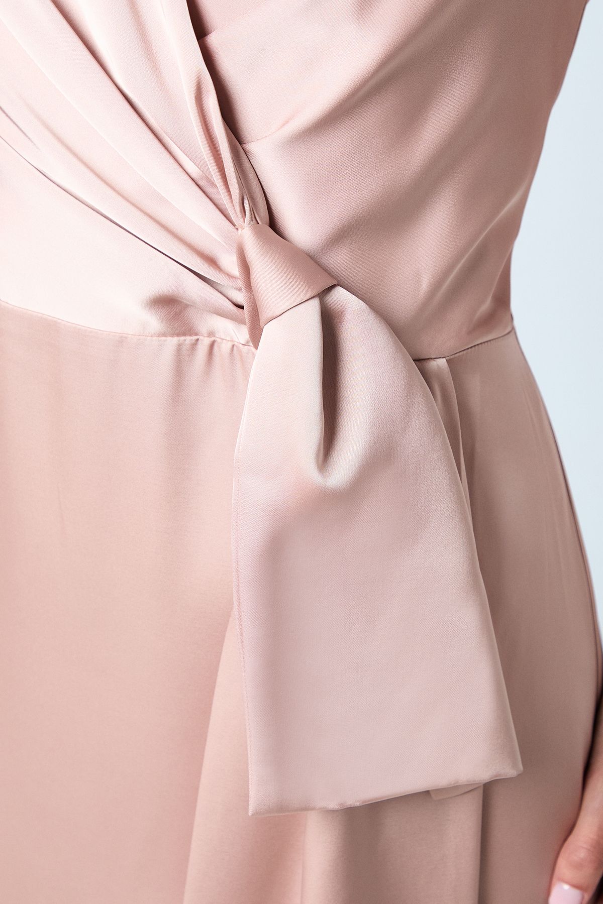 Coast V Neck Bow Maxi Bridesmaid Dress Mocha image 5