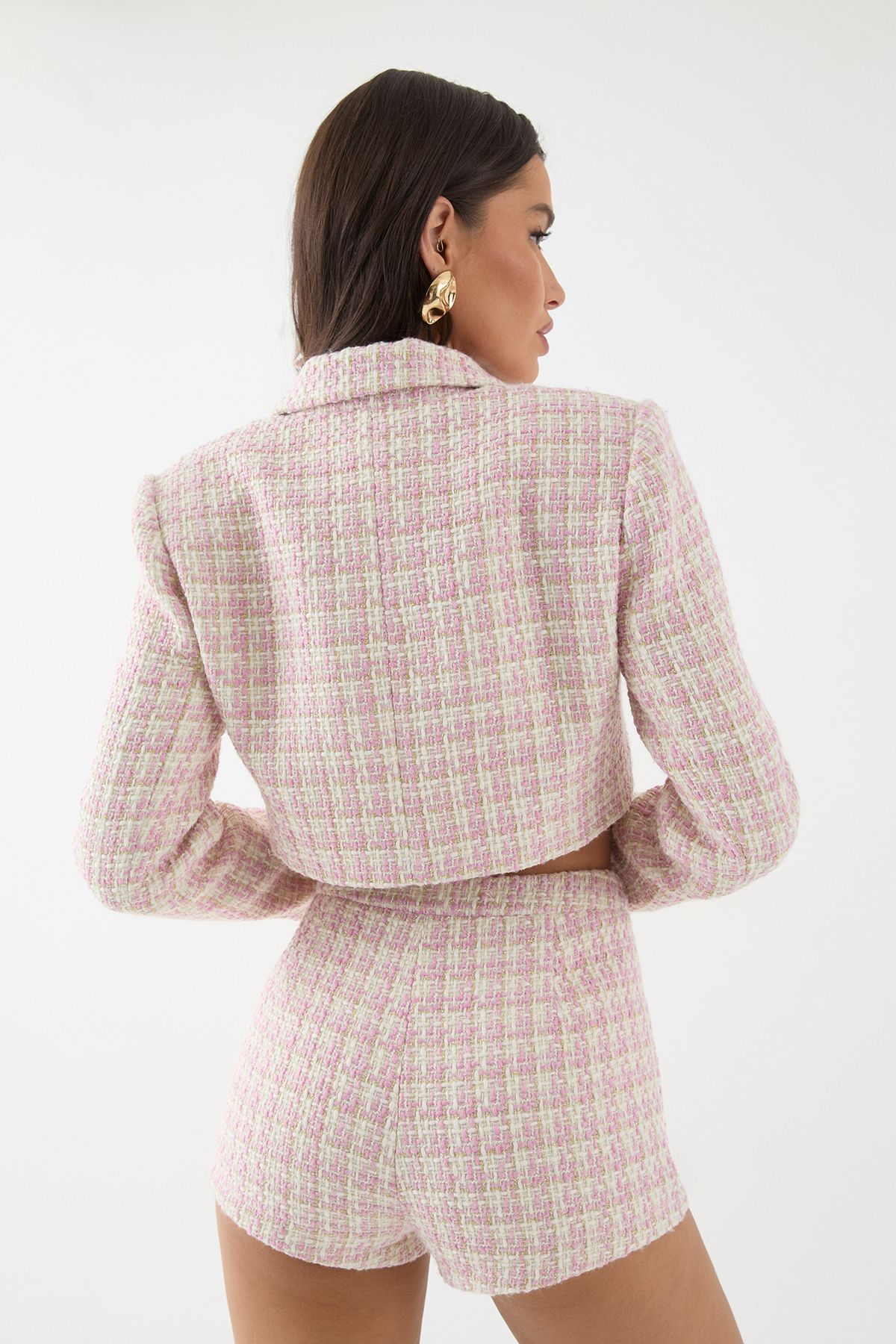 MissPap Boucle Button Detail Micro Short Pink image 3