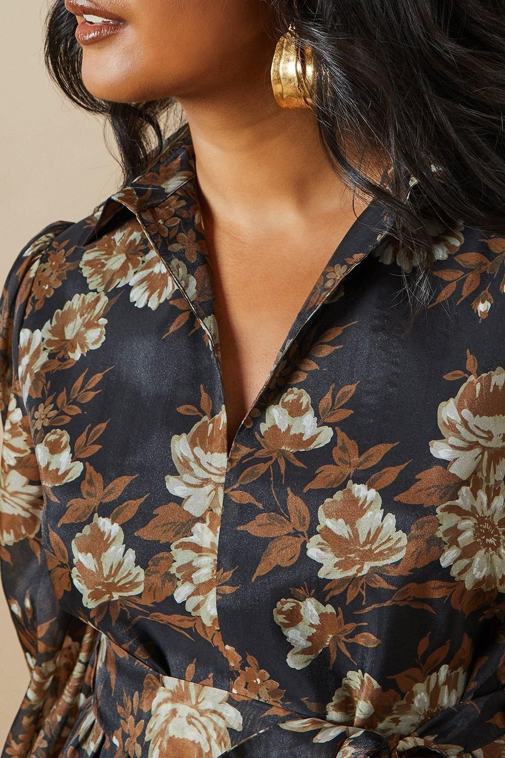 Oasis Organza Collared Mini Dress Black image 5