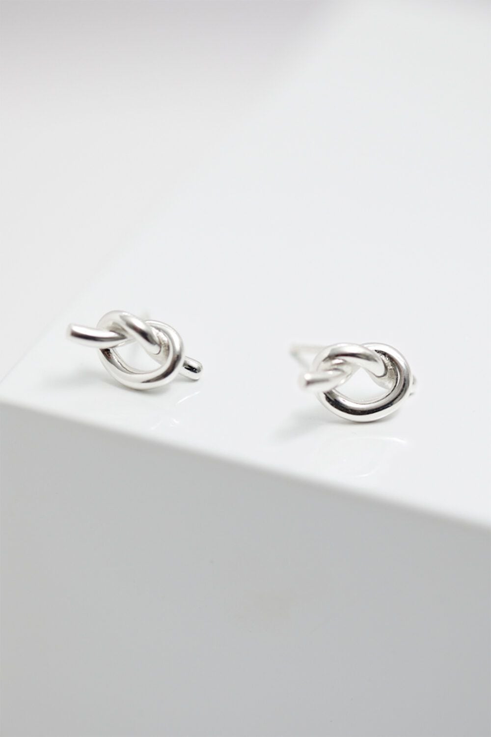 Simply Silver Sterling Silver 925 Polished Knotted Stud Earrings image 2