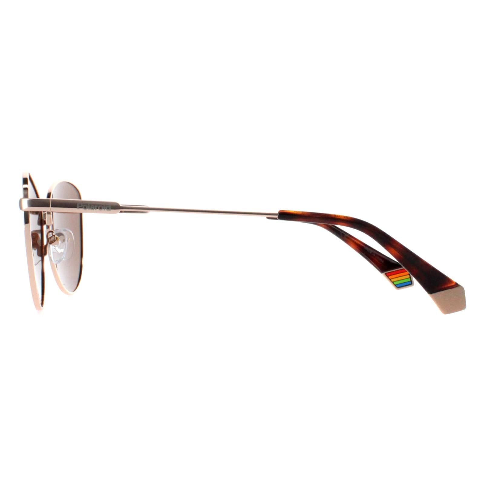 Polaroid Cat Eye Gold Copper Bronze Polarized PLD 6188/S image 3