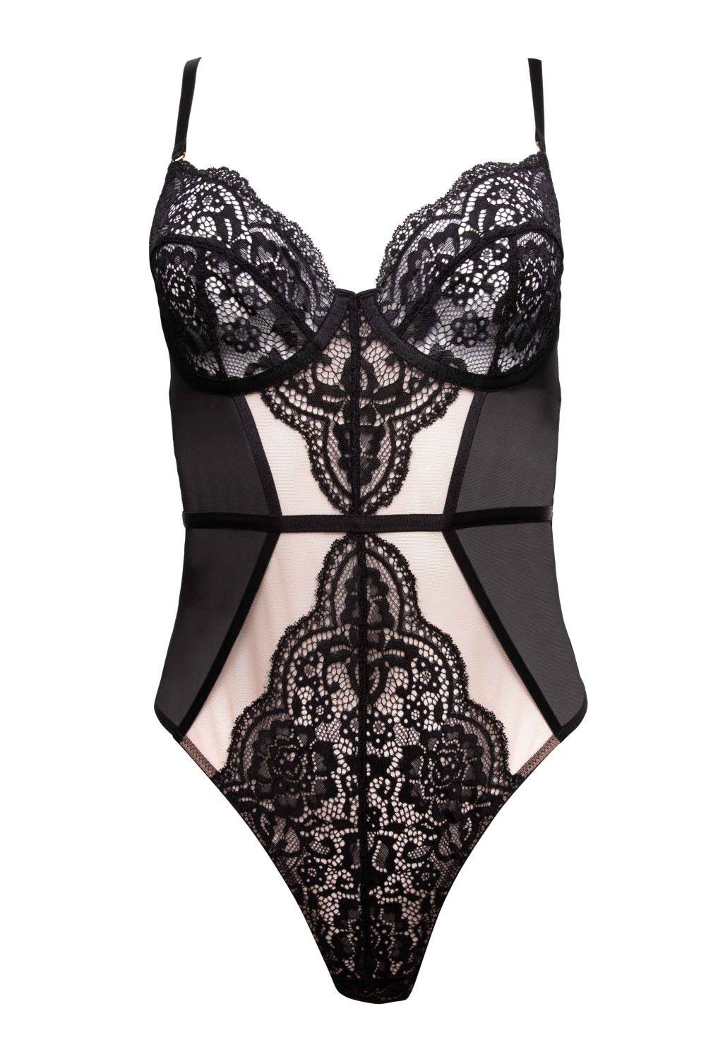 Playful Promises Ariana Black Lace Underwired Body image 5