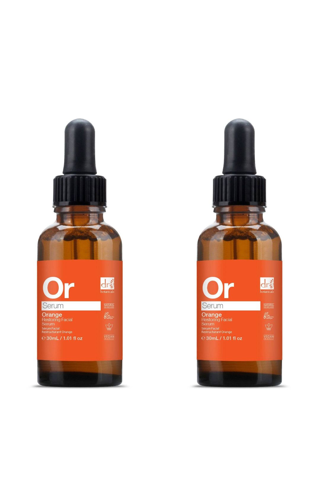 Dr. Botanicals Orange Restoring Facial Serum 30ml x 2 Duo Set image 1