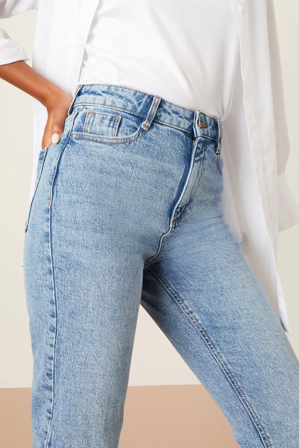 Dorothy Perkins Kimberley Slim Mom Jeans Light Wash image 4