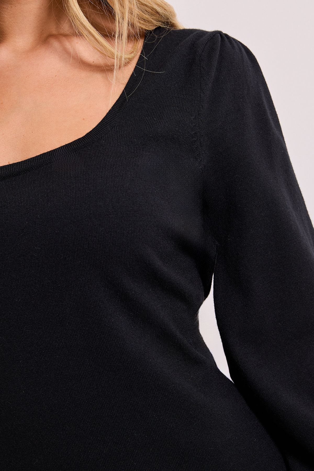 Dorothy Perkins Square Neck Balloon Sleeve Dress Black image 5