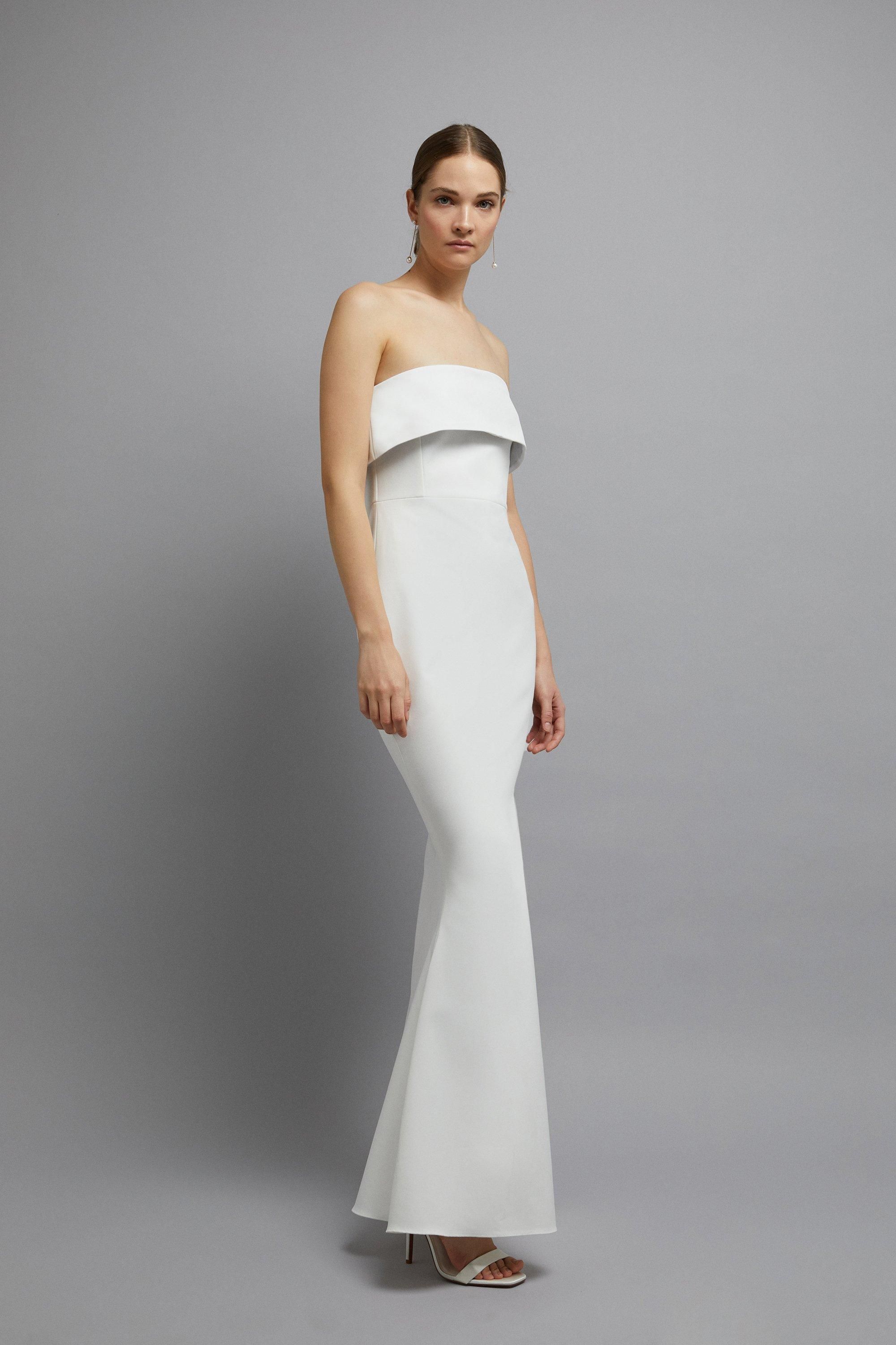 Coast Bandeau Fishtail Maxi Dress Ivory image 5