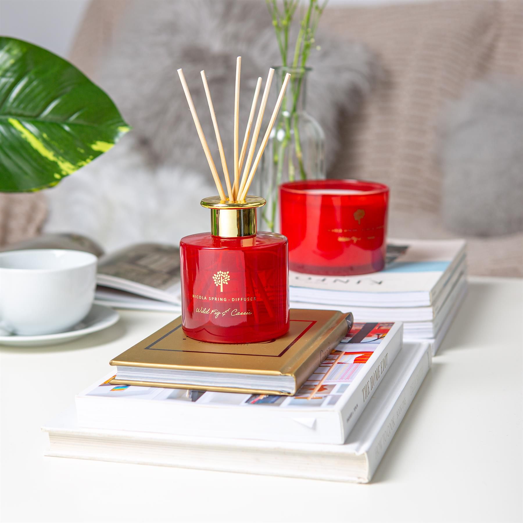 Nicola Spring 200ml Wild Fig & Cassis Reed Diffuser - Autumn Spiced Home Scent Jar image 6